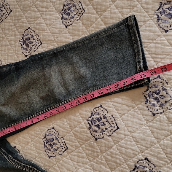 Maurices Straight Cut Jeans Loose Belt Loop Sz 3/4 - Picture 8 of 8